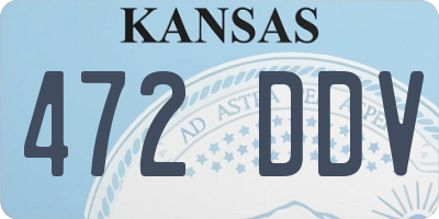 KS license plate 472DDV