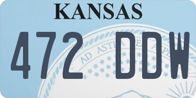 KS license plate 472DDW