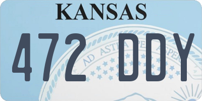 KS license plate 472DDY