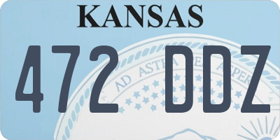 KS license plate 472DDZ