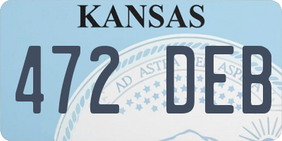 KS license plate 472DEB