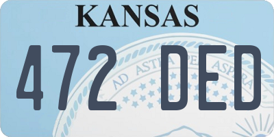 KS license plate 472DED