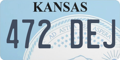 KS license plate 472DEJ