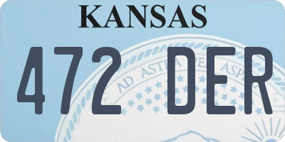 KS license plate 472DER