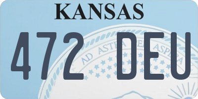 KS license plate 472DEU