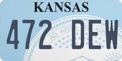 KS license plate 472DEW