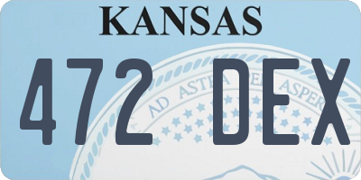 KS license plate 472DEX