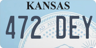 KS license plate 472DEY