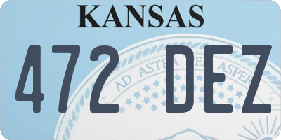 KS license plate 472DEZ