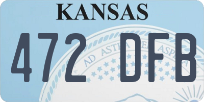 KS license plate 472DFB