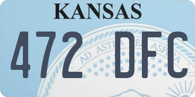 KS license plate 472DFC