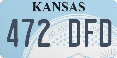 KS license plate 472DFD