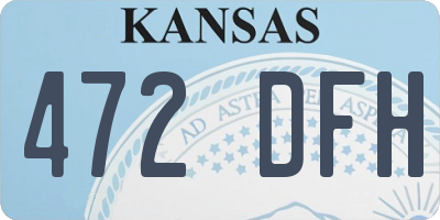 KS license plate 472DFH