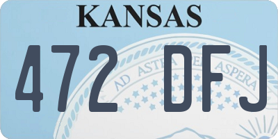 KS license plate 472DFJ