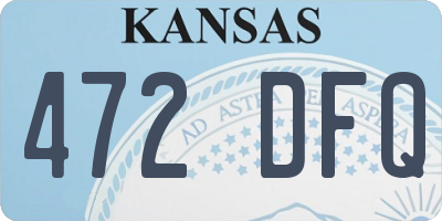 KS license plate 472DFQ