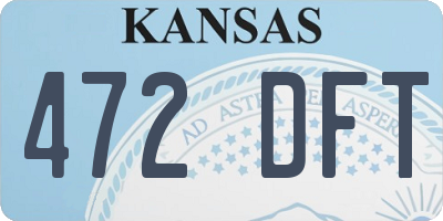 KS license plate 472DFT
