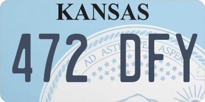 KS license plate 472DFY