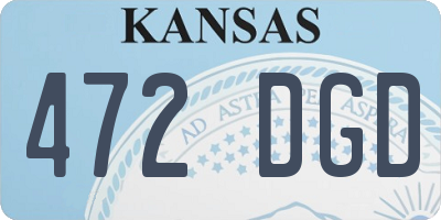 KS license plate 472DGD