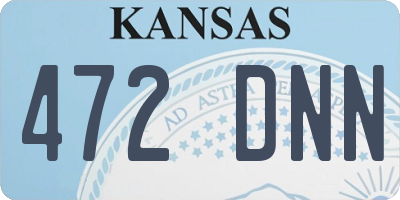 KS license plate 472DNN