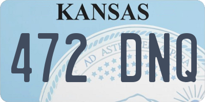 KS license plate 472DNQ