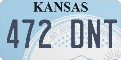 KS license plate 472DNT