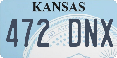 KS license plate 472DNX