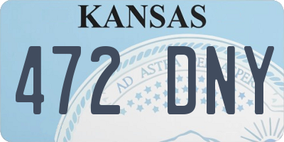 KS license plate 472DNY