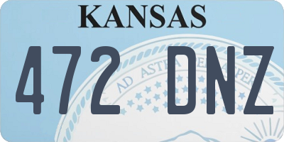 KS license plate 472DNZ