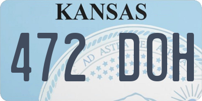 KS license plate 472DOH