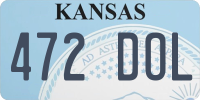 KS license plate 472DOL
