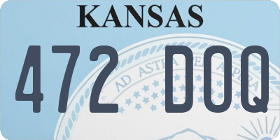 KS license plate 472DOQ