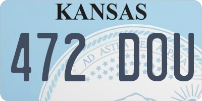 KS license plate 472DOU