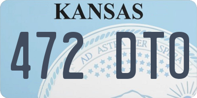 KS license plate 472DTO