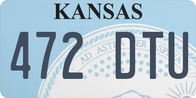 KS license plate 472DTU