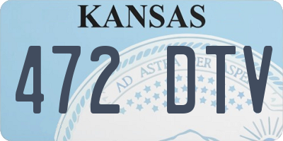 KS license plate 472DTV