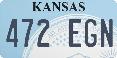 KS license plate 472EGN
