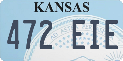 KS license plate 472EIE