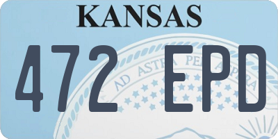 KS license plate 472EPD