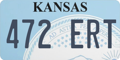 KS license plate 472ERT