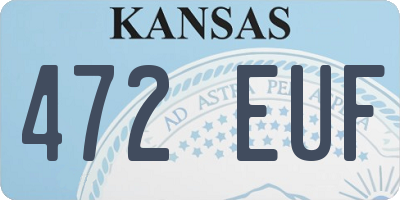 KS license plate 472EUF