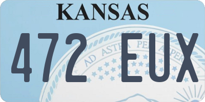 KS license plate 472EUX