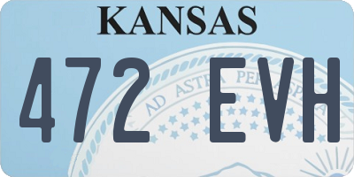 KS license plate 472EVH