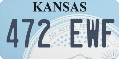 KS license plate 472EWF