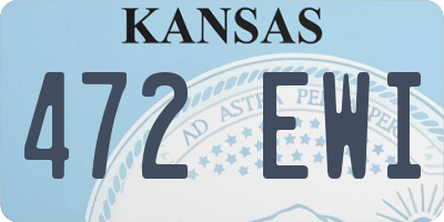KS license plate 472EWI