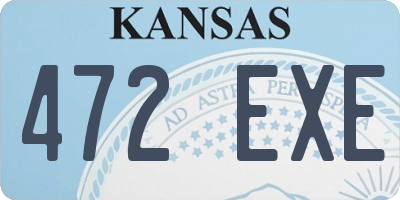 KS license plate 472EXE