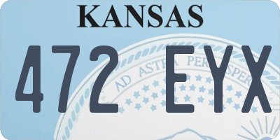 KS license plate 472EYX