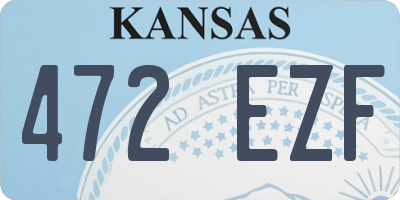 KS license plate 472EZF