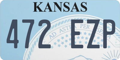 KS license plate 472EZP