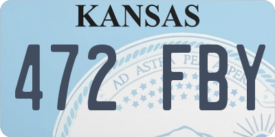 KS license plate 472FBY