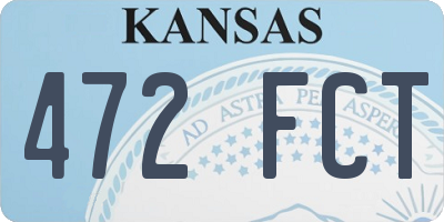 KS license plate 472FCT